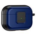 Apple AirPods Pro 2 Magneettinen lataus kuulokkeet TPU asia solki korvanappi kansi karabiini - musta / sininen