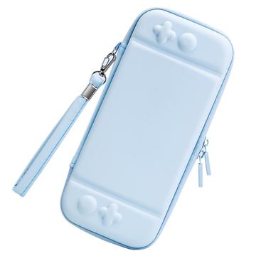 Nintendo Switchille yksivärinen PU-nahkainen kantokotelo, joka suojaa iskunkestävä kannettava säilytyslaukku - taivaansininen