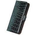 Crocodile Nokia X30 Lompakkomallinen Nahkakotelo kanssa RFID - Vihreä