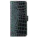 Crocodile Nokia X30 Lompakkomallinen Nahkakotelo kanssa RFID - Vihreä