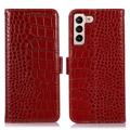 Crocodile Samsung Galaxy S23 5G Lompakkomallinen Nahkakotelo kanssa RFID