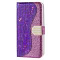 Croco Bling Series Samsung Galaxy S23+ 5G Lompakkokotelo - Violetti