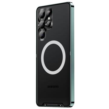 Galvanoitu Magneettinen Samsung Galaxy S23 Ultra 5G Hybridikotelo - Vihreä