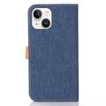Jeans Sarja iPhone 14 Plus Lompakkokotelo - Tummansininen