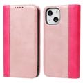 Elegance Series iPhone 14 Plus Lompakkokotelo - Ruusukulta / Kuuma Pinkki