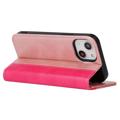 Elegance Series iPhone 14 Plus Lompakkokotelo - Ruusukulta / Kuuma Pinkki