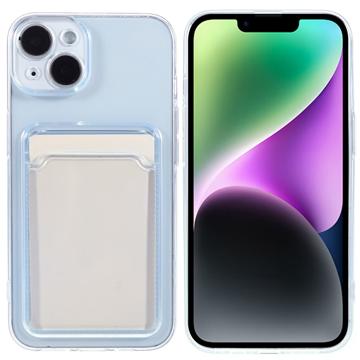 iPhone 14 Plus TPU -kotelo Korttitelineellä - Läpinäkyvä