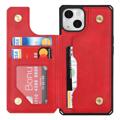 iPhone 14 Plus Magneettinen Kicknstann-Lompakkokotelo