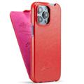 Fashion iPhone 14 Pro Max Pystymallinen Lompakkokotelo - Punainen