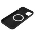 iPhone 14 Magneettinen Silikonikotelo - Musta