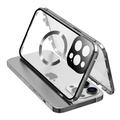 iPhone 15 Pro Max Asia Kaksipuolinen HD karkaistu lasi puhelin suojakotelo yhteensopiva MagSafe - hopea