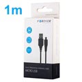 Forever Charge & Sync MicroUSB Kaapeli - 1m - Musta