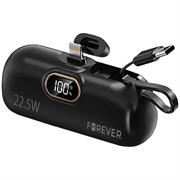 Forever MTB-100 Lightning Mini Power Bank 5000mAh - 22.5W - Musta