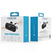 Forever MTB-100 Lightning Mini Power Bank 5000mAh - 22.5W - Musta