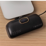 Forever MTB-100 USB-C Mini Power Bank 5000mAh - 22.5W - Musta