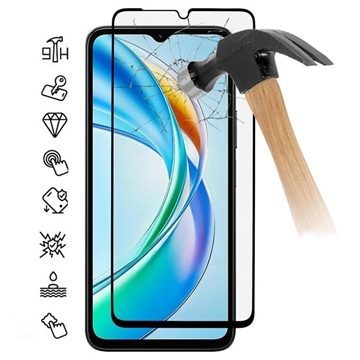 Honor X5b/X5b Plus Koko Peittävä Panssarilasi - 9H - Musta Reuna