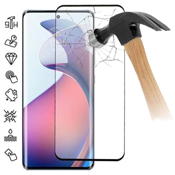 Motorola Edge 40 Pro/Moto X40 Koko Peittävä Panssarilasi - 9H - Musta Reuna