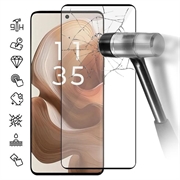 Motorola Edge 50 Koko Peittävä Panssarilasi - 9H - Musta Reuna