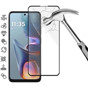 Motorola Moto E15 Koko Peittävä Panssarilasi - 9H - Musta Reuna