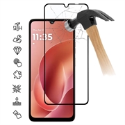 Motorola Moto G06/G06 Power Täysi suoja Panssarilasi - 9H - musta reuna