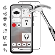 Nothing Phone (4b) Täysi suoja Panssarilasi - 9H - musta reuna