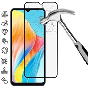 Oppo A18 Koko Peittävä Panssarilasi - 9H - Musta Reuna