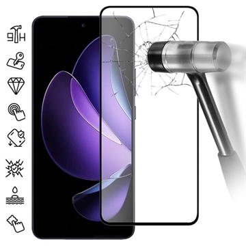 Oppo Reno13 F Koko Peittävä Panssarilasi - 9H - Musta Reuna