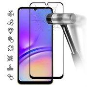 Samsung Galaxy A05 Koko Peittävä Panssarilasi - 9H - Musta Reuna