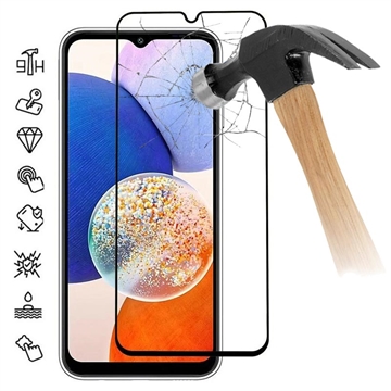 Samsung Galaxy A14/A14 5G Full Cover Karkaistu Panssarilasi - 9H - 20D