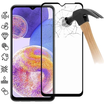 Samsung Galaxy A23 5G Koko Peittävä Panssarilasi - 9H - Musta Reuna