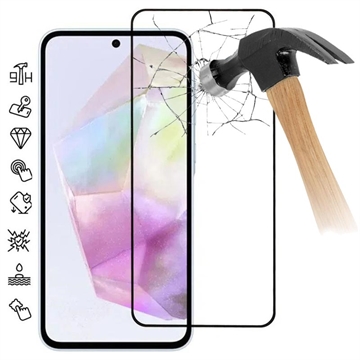 Samsung Galaxy A36 Koko Peittävä Panssarilasi - 9H - Musta Reuna