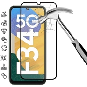 Samsung Galaxy F34 Koko Peittävä Panssarilasi - 9H - Musta Reuna