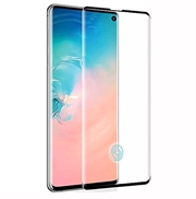 Samsung Galaxy S10 Täyden Kattavuuden Panssarilasi - 9H, 0.3mm (Avoin pakkaus - Erinomainen) - Musta Reuna