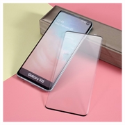 Samsung Galaxy S10 Täyden Kattavuuden Panssarilasi - 9H, 0.3mm (Avoin pakkaus - Erinomainen) - Musta Reuna