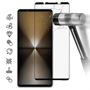 Sony Xperia 1 VI Koko Peittävä Panssarilasi - 9H - Musta Reuna