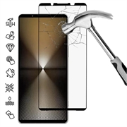Sony Xperia 1 VII Täysi suoja karkaistu lasi näytönsuoja - 9H - musta reuna