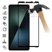 Sony Xperia 1 VIII Täysi suoja Panssarilasi - 9H - musta reuna