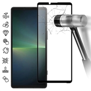 Sony Xperia 10 VI Koko Peittävä Panssarilasi - 9H - Musta Reuna