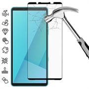 Sony Xperia 10 VII Täysi suoja Panssarilasi - 9H - musta reuna