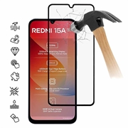 Xiaomi Redmi 15a Täysi suoja Panssarilasi - 9H - musta reuna