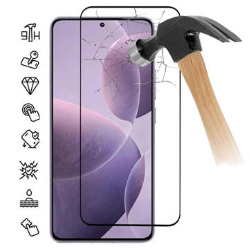 Xiaomi Redmi K70/K70 Pro/Poco F6 Pro Koko Peittävä Panssarilasi - 9H - Musta Reuna