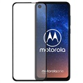 Koko Kansi Motorola One Vision Karkaistu Lasinen Näytönsuoja - Musta