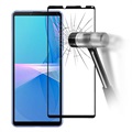 Koko Näytön Peittävä Sony Xperia 10 III, Xperia 10 III Lite Panssarilasi - 9H - Musta