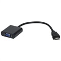 Full HD 1080p HDMI / VGA Sovitinkaapeli - Musta