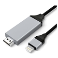 Full HD Lightning / HDMI AV Adapter - iPhone, iPad, iPod - Musta