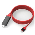 Full HD Lightning / HDMI AV Adapter - iPhone, iPad, iPod (Bulkki Tyydyttävä) - Punainen