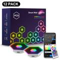 G01 Smart Hexagon RGB LED -seinävalopaneelit - 12 kpl