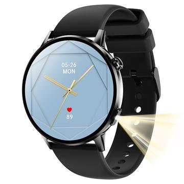 G34 1.32" AMOLED-älykello, jossa on Bluetooth-puhelut, terveysseuranta ja kuntoilun seuranta - musta