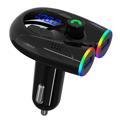 Autolaturi / Bluetooth 5.0 FM-lähetin Bass Boost G68:lla - Musta