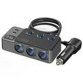 GC06 Tehokas autolaturisovitin - 3 pistorasiaa, USB-A, PD USB-C - 120W